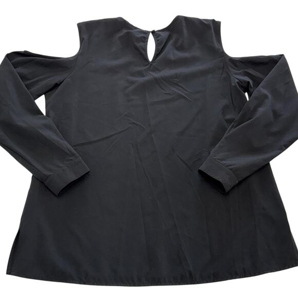 Single Los Angeles Shirt Womens Small Black Cold Shoulder Long Sleeve Blouse Top - Picture 2 of 8